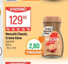 Nescafé Classic, Crema Káva