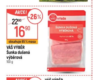 Váš Výběr Šunka dušená výběrová 100 g