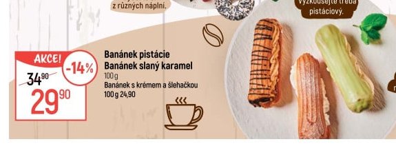 Banánek pistácie, Banánek slaný karamel