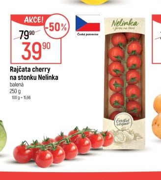 Rajčata cherry na stonku Nelinka balená
