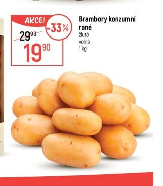 Brambory konzumní rané žluté volné