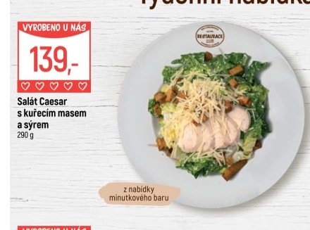 Salát Caesar s kuřecím masem a sýrem - Globus aktualniletaky.eu
