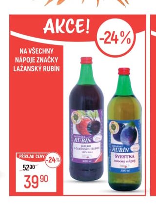 Nápoje značky Lažanský Rubín
