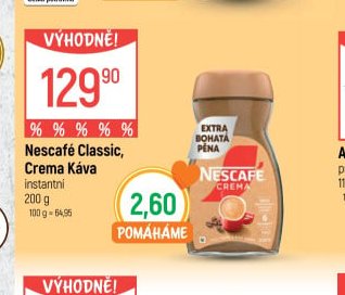 Nescafé Classic, Crema Káva