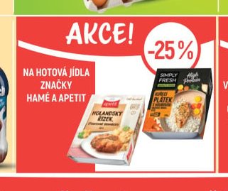 Na hotová jídla značky Hamé a Apetit