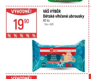Váš výběr Dětské vlhčené ubrousky