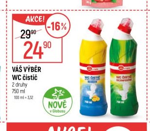 Váš výběr WC čistič