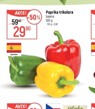 Paprika trikolora balená