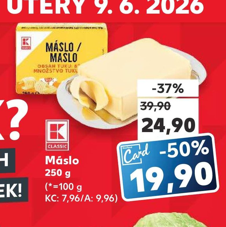 Máslo 250 g