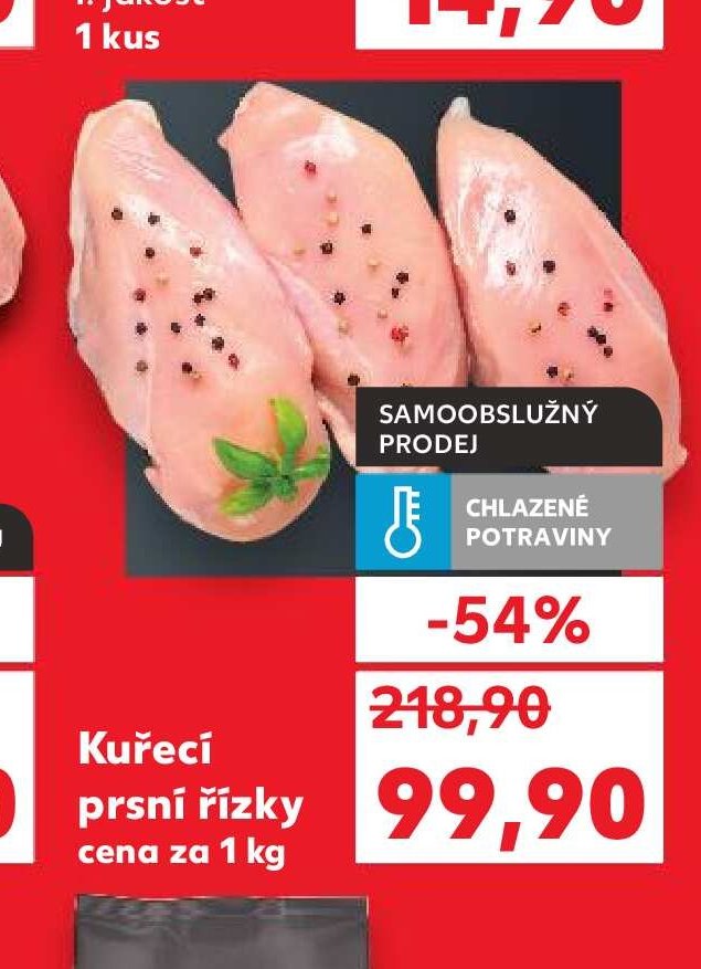 Kuřecí prsní řízky 1 kg