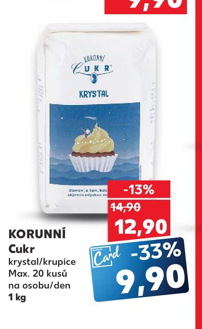 Korunní Cukr krystal/krupice 1 kg