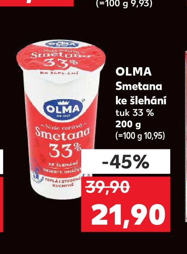 OLMA Smetana ke šlehání