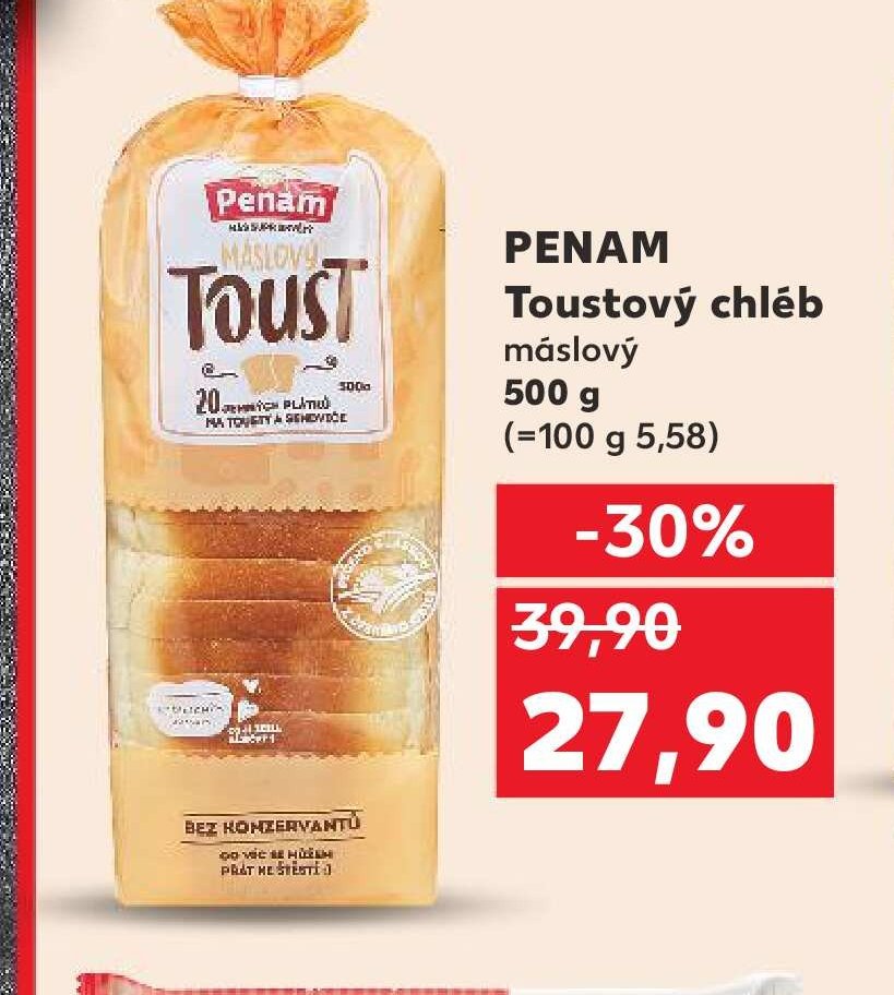 PENAM Toustový chléb máslový