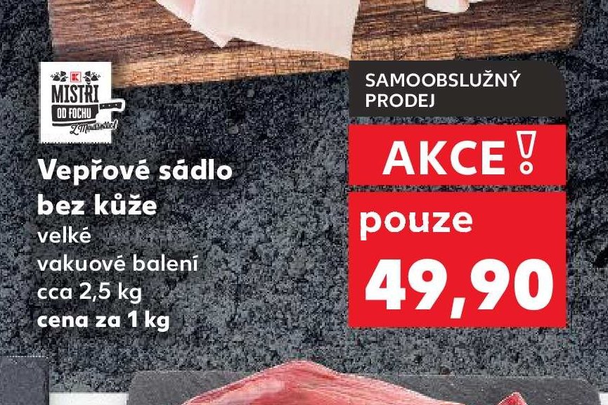 Vepřové sádlo bez kůže