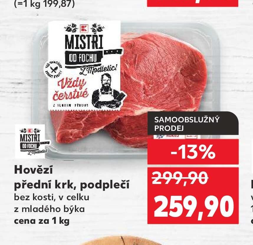 Hovězí přední krk, podplečí