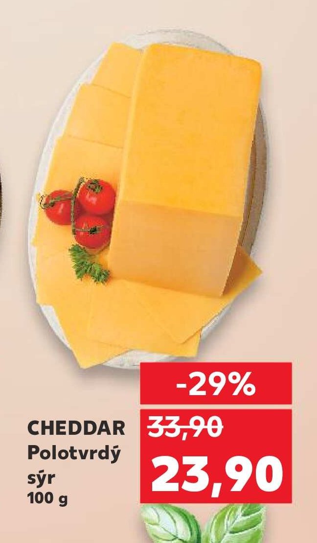 CHEDDAR Polotvrdý sýr