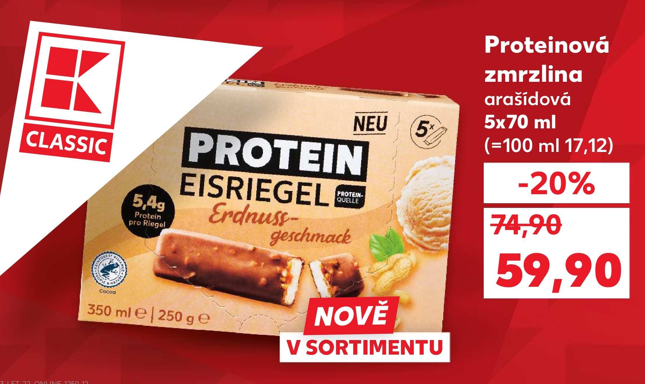 Proteinová zmrzlina arašídová