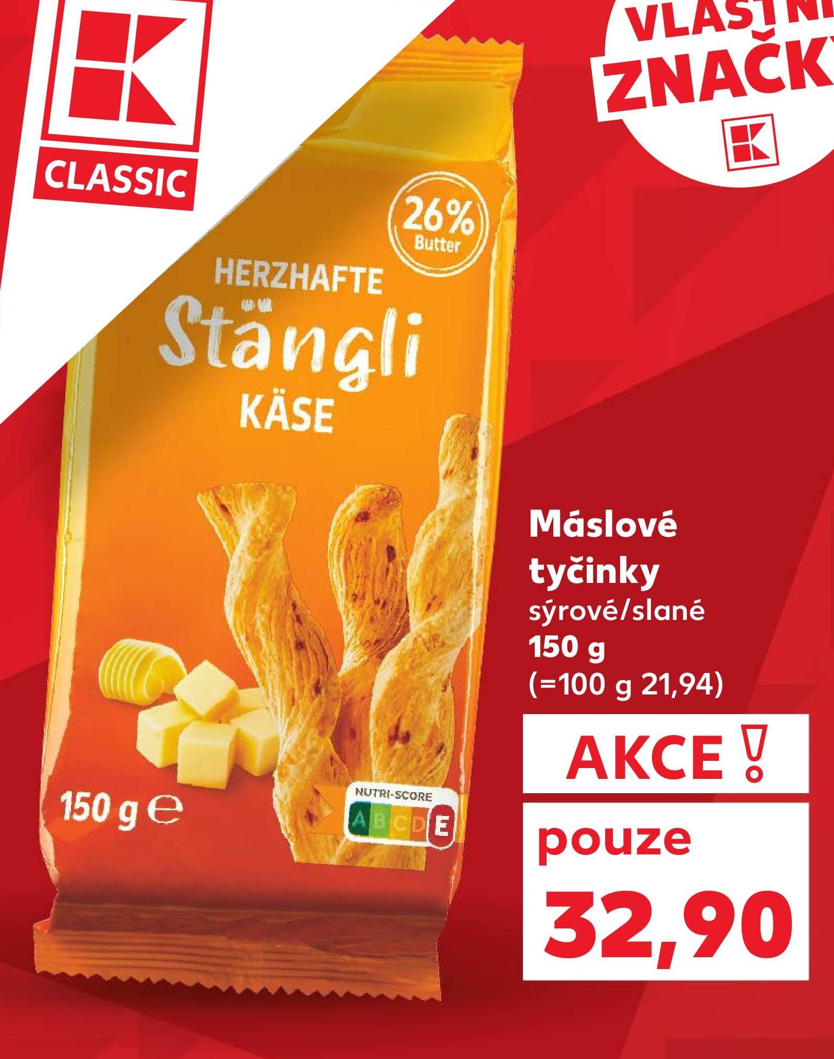 K-Classic Herzhafte Stängli Käse
