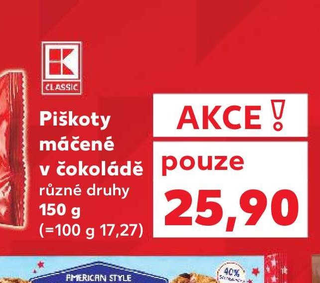 Piškoty máčené v čokoládě