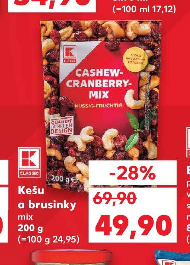 Kešu a brusinky mix