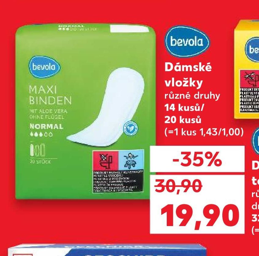 Dámské vložky různé druhy