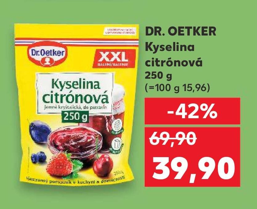 DR. OETKER Kyselina citrónová 250 g
