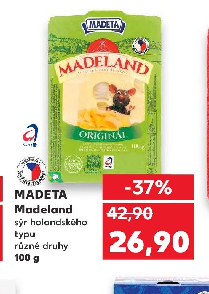 MADETA Madeland sýr holandského typu různé druhy 100 g