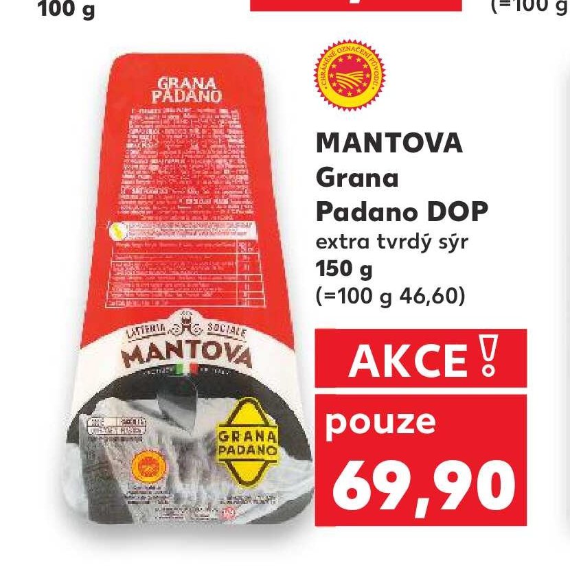 MANTOVA Grana Padano DOP extra tvrdý sýr 150 g