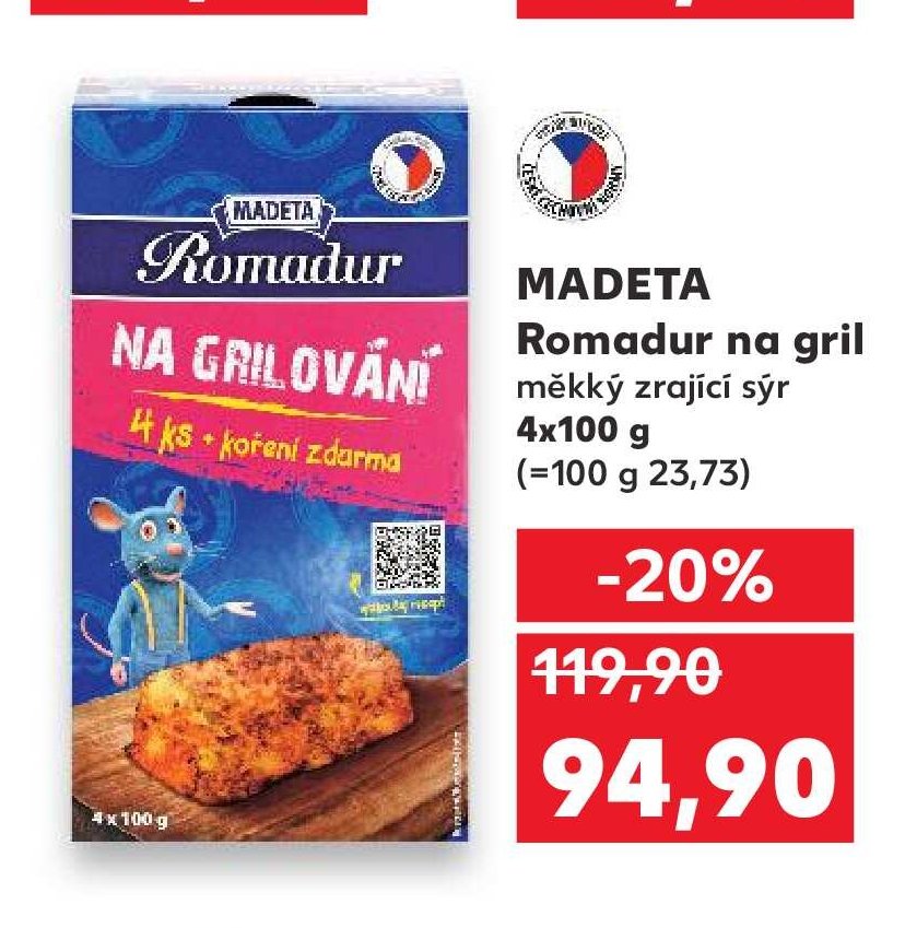 MADETA Romadur na gril měkký zrající sýr 4x100 g