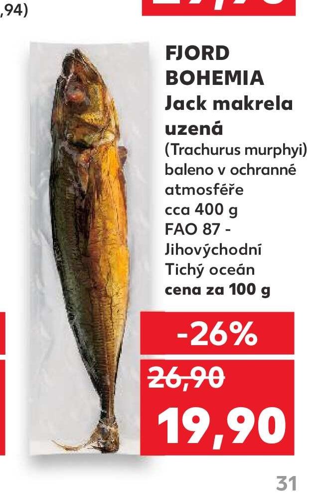 FJORD BOHEMIA Jack makrela uzená 400 g