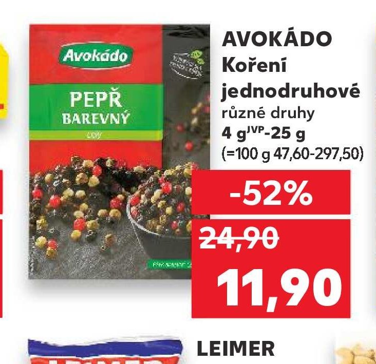 AVOKÁDO Koření jednodruhové