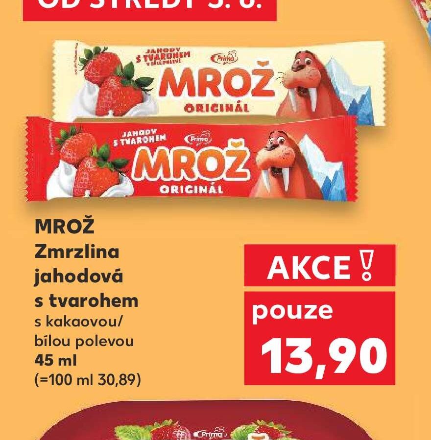 MROŽ Zmrzlina jahodová s tvarohem
