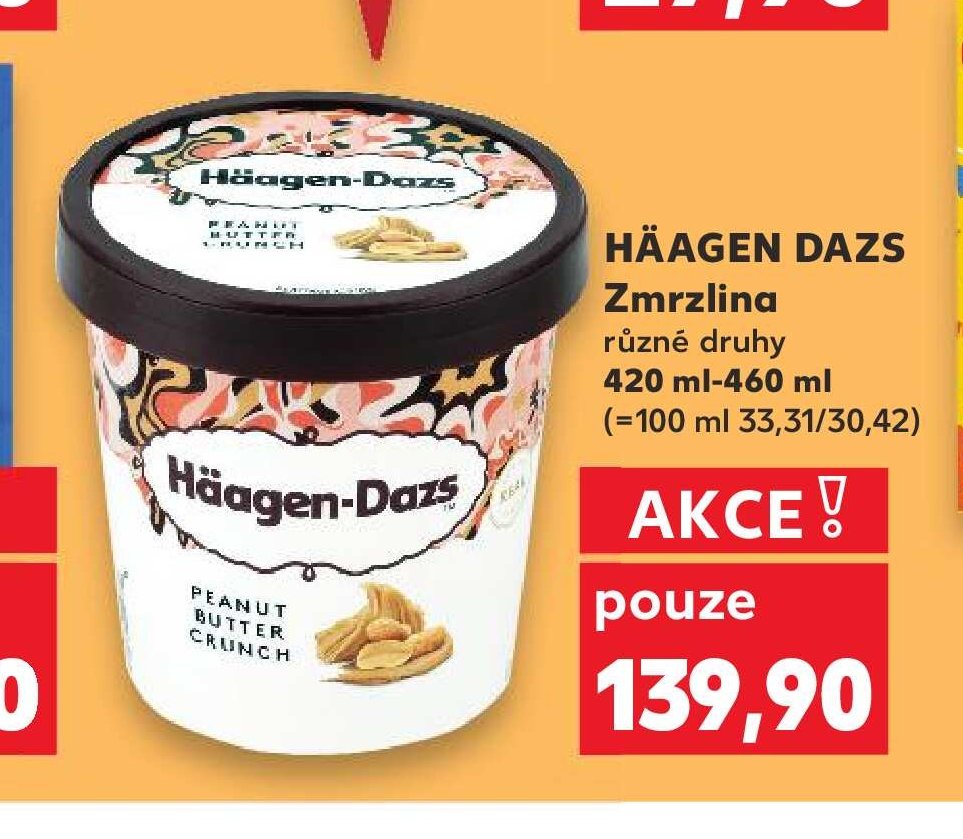 HÄAGEN DAZS Zmrzlina různé druhy