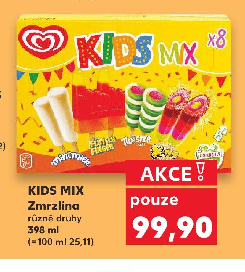 KIDS MIX Zmrzlina různé druhy