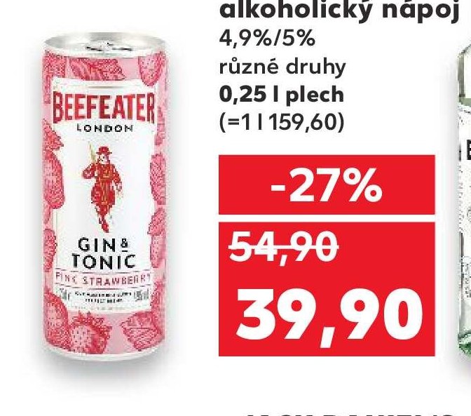 BEEFEATER/ABSOLUT Míchaný alkoholický nápoj