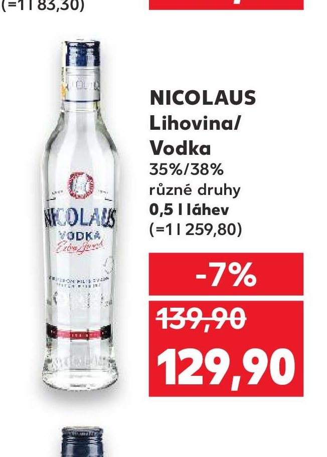 NICOLAUS Lihovina/Vodka