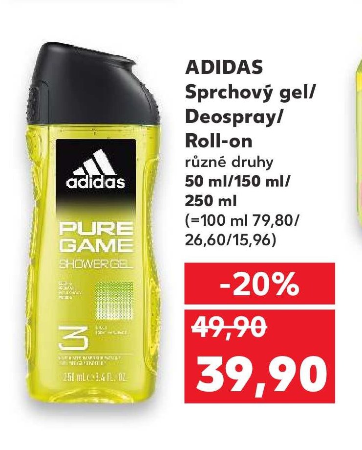 ADIDAS Sprchový gel/Deospray/Roll-on