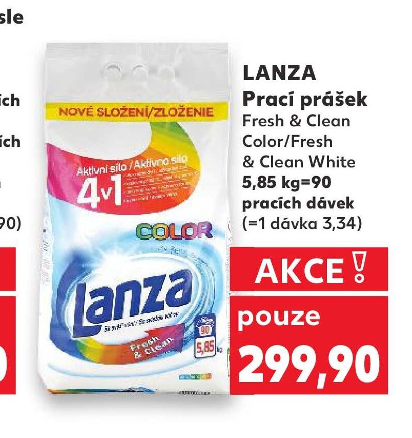 Lanza Prací prášek Fresh & Clean Color/Fresh & Clean White