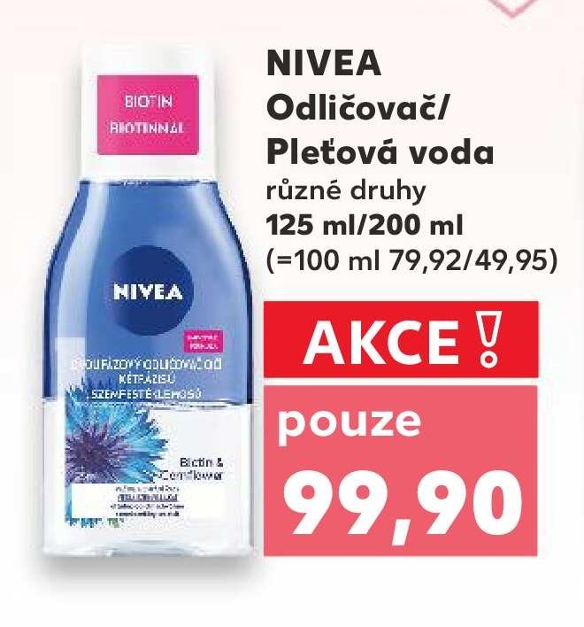 Nivea odličovač / pleťová voda