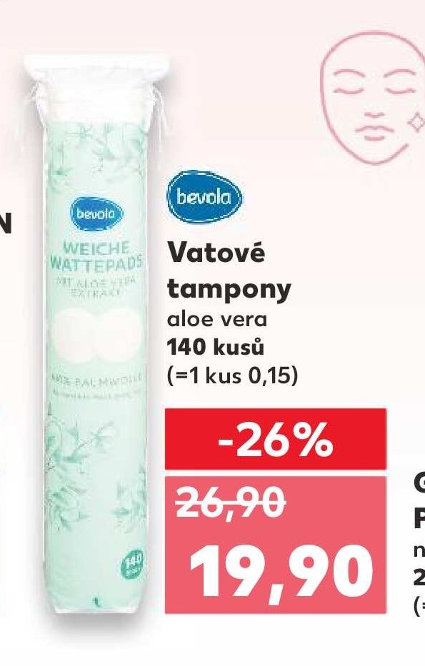 Bevola vatové tampony aloe vera