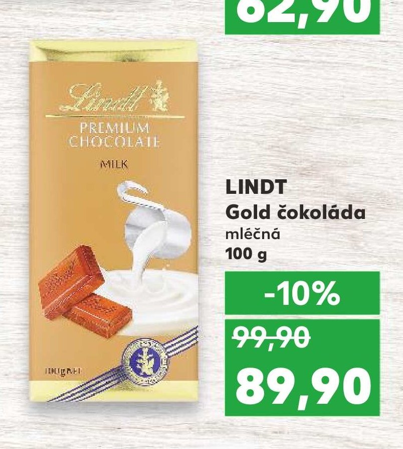Lindt Gold čokoláda mléčná 100 g
