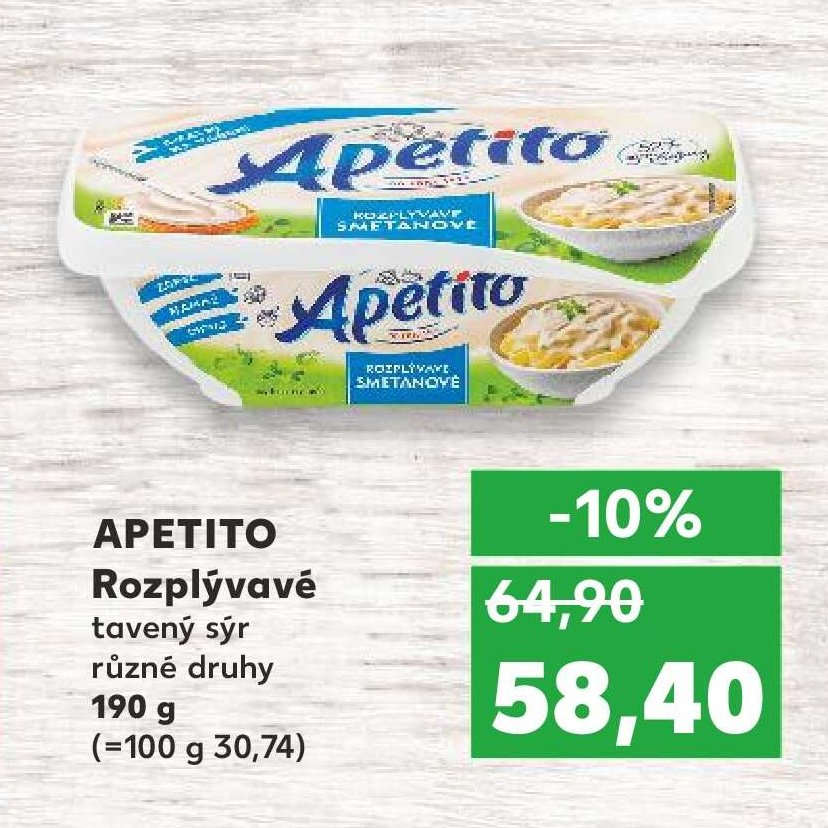 Apetito Rozplývavé tavený sýr 190 g