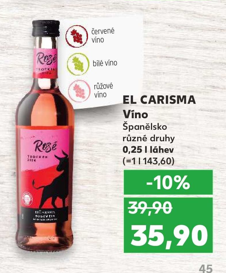 El Carisma Víno 0,25 l