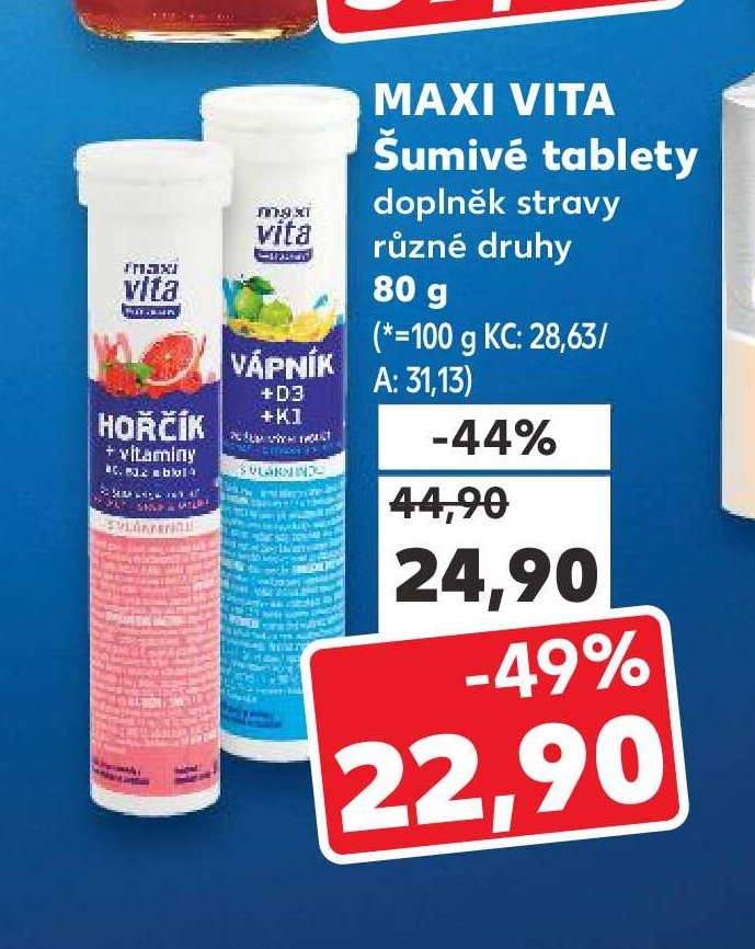 Maxi Vita Šumivé tablety