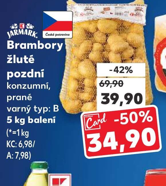 Brambory žluté pozdní