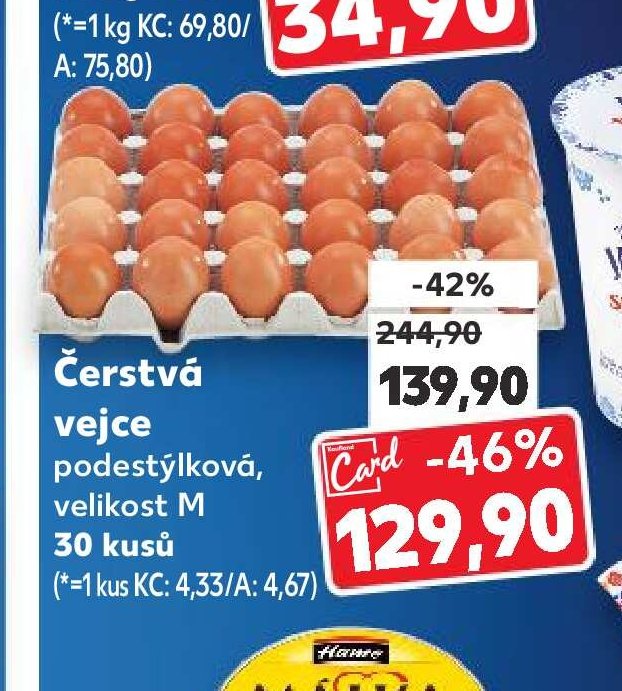Čerstvá vejce podestýlková