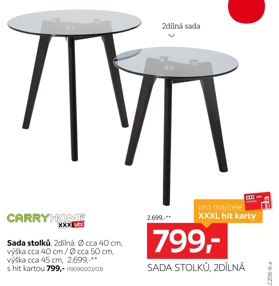 Sada stolků, 2dílná