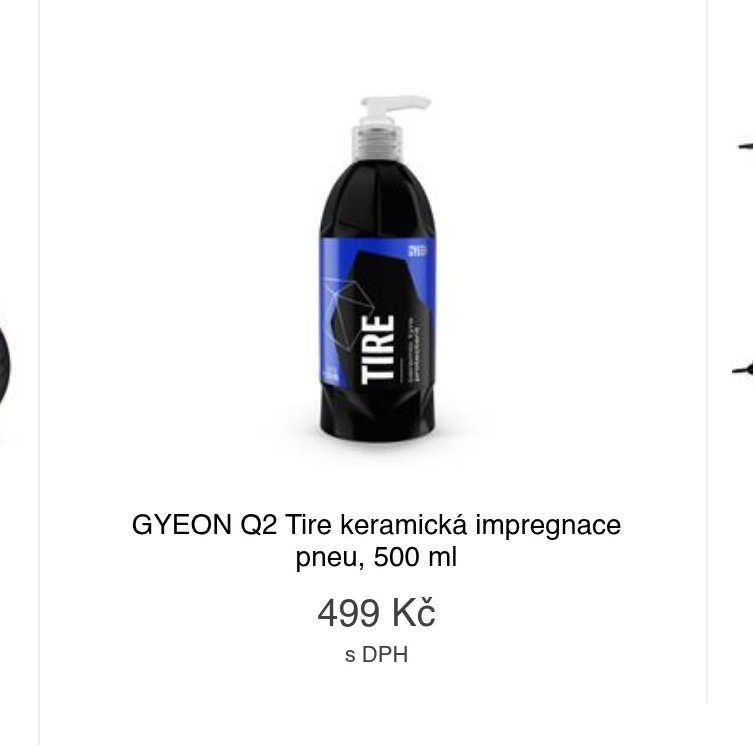 GYEON Q2 Tire keramická impregnace pneu, 500 ml