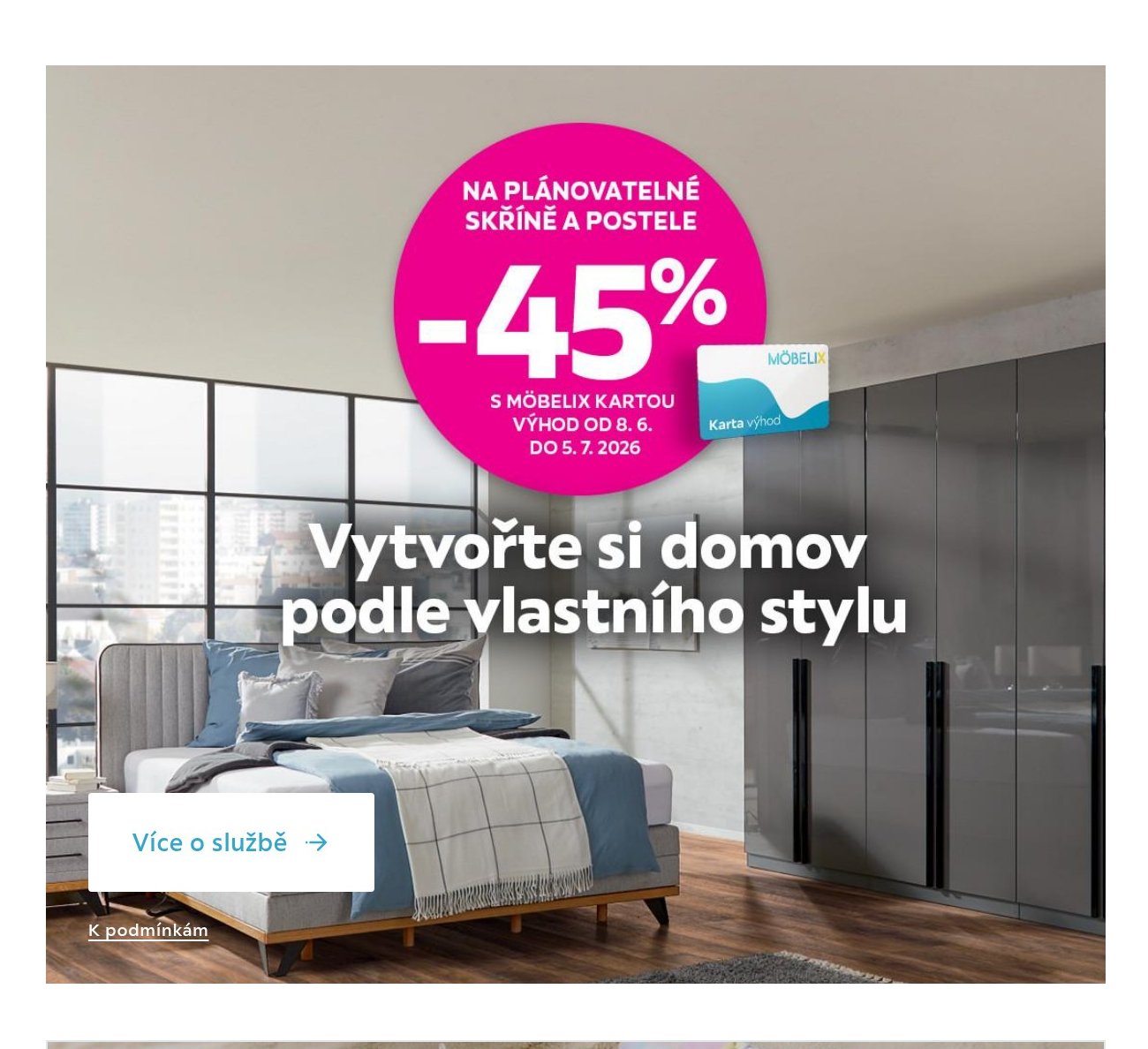 Plánovatelná skříň a postele