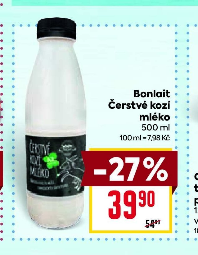 Bonlait Čerstvé kozí mléko 500 ml - BILLA aktualniletaky.eu